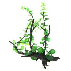 VOCOSTE 水族館プラスチック植物 水族館 模擬 プラスチック 植物 水槽 風景植物ツリー装飾用 1個 グリーン 20 cm