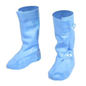 VOCOSTE 防水靴カバー 再利用可能 レインシューズカバー 滑り止めレインブーツ靴カバー プロテクター ブルー サイズ 2XL 1ペア