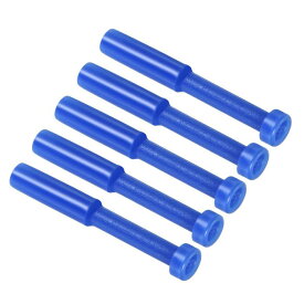 PATIKIL 外径4mm エア継手プラグ 5個 継手プラグの空気圧プッシュ プラスチック エアチューブプラグコネクタ エアホース用 ブルー