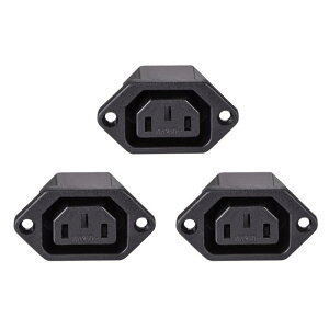 IEC C13�\�P�b�g 250V AC 10A 3�s�� 49.5x28x27.5mm IEC�C�����b�g���W���[�� �X�g���[�g 3����