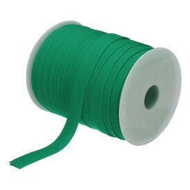 二つ折りバイアステープ ポリエステル 連続バルクバイアステープ 縫製 キルティング ヘミング バインディング 手芸用 12 mm 緑 55ヤード