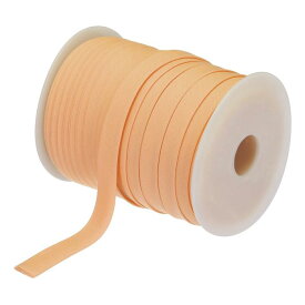 二つ折りバイアステープ ポリエステル 連続バルクバイアステープ 縫製 キルティング ヘミング バインディング 手芸用 12 mm ライトオレンジ 55ヤード