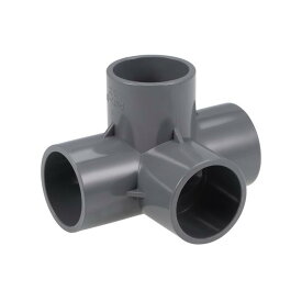 4方向PVCフィッティングエルボー PVC家具 灌漑スプリンクラー用 PVCエルボーフィッティング グレー 32mm、2個