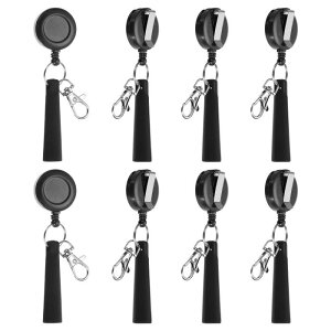 PATIKIL 引き出し可能なペンホルダー 8個セット 引き出し式ペン・鉛筆ホルダー 弾性シリコングリッ プ鉛筆ホルダー 木工 レンガ積み職人 大工用鉛筆用 黒