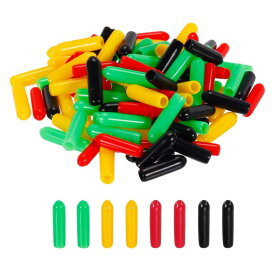 ゴム製エンドキャップカバー品揃え PVC ビニール ネジプロテクター ラウンド ワイヤーシェルフキャップ ネジボルトパイプフェンス支柱用 100個 3 mm