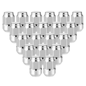 VekAuto 20個 ホイールナットHo nda CR-VおよびHo nda Civicに対応 クロムメッキ仕上げ M12x1.5カーボンスチール製シルバートーンタイヤナット