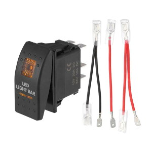 VekAuto 5sUTV LEDCgo[bJ[XCb`Lbg 20A/12V 10A/24V SPSTIItjo[T  ԗ D gb Np hA B S IWF̓LEDƃC[t