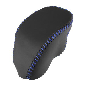 A ABSOPRO カーギアシフトノブカバー To yotaに対応Rav 4 2019-2023用 オートマチックトランスミッションレバートリム フォーレザー 黒 ブルーステッチ