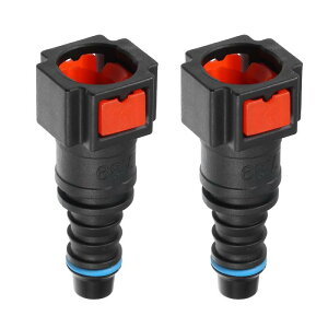 A ABSOPRO �ԗp�R�����C���z�[�X�N�C�b�N�����[�X�R�l�N�^�[ �X�g���[�g 5/16 7.89mm SAE to 5/16 8mm �z�[�X�v���X�`�b�N ���b�h 2�Z�b�g