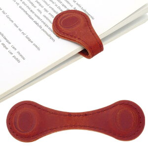 PATIKIL レザー磁気ブックマーク イニシャルブックマークレターOマグネットページマーカー 読書用男性女性教師リーダーブックラバーライター レッド