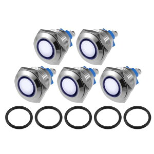 X AUTOHAUX 5��LED�C���W�P�[�^�[���C�g 16mm 230V AC ���^���V�F�� �h���p�C���b�g�_�b�V���V�O�i�������v �ԗ��g���b�N�p �C���e���A �z���C�g
