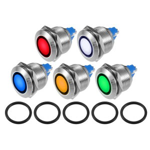 X AUTOHAUX 5��LED�C���W�P�[�^�[���C�g 19mm 230V AC ���^���V�F�� �h���p�C���b�g�_�b�V���V�O�i�������v �ԗ��g���b�N�p �C���e���A �F�̓A�\�[�g����܂�