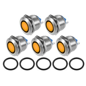 X AUTOHAUX 5��LED�C���W�P�[�^�[���C�g 19mm 230V AC ���^���V�F�� �h���p�C���b�g�_�b�V���V�O�i�������v �x���� �ԗ� �g���b�N �C���e���A �C�G���[