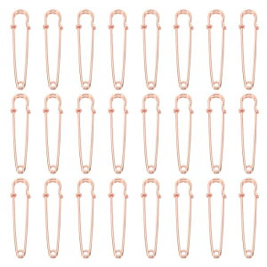 大型安全ピン 58mm / 2.28" メタルジャイアント縫製安全ピン クリップ 女性用衣類 ドレス パンツ スカート ウエスト ローズ金 60個入り