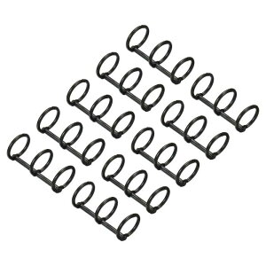 PATIKIL リング内径16mm バインダーリング 10個入り 取り外し可能 メタルブックリング オフィス ルーズリーフリング 3サークル 卓上カレンダー フォト アルバム用ブラック