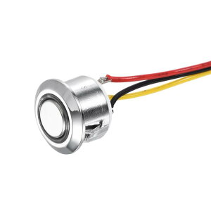 DC 5V�^�b�`������X�C�b�` �u���[�C���W�P�[�^�[���C�g�t�� ���a16 mm �X�i�b�v�C���}�E���gLED���C�g�p �V���o�[�g�[��