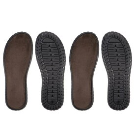 靴のアウトソールパッド USサイズ 9.5 滑り止め ぬいぐるみマット 織り 下部の保護 DIYスリッパ用 サンダル用 ブラック 2ペア