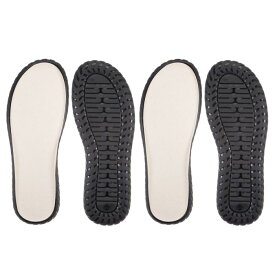 靴のアウトソールパッド USサイズ 10 滑り止め ぬいぐるみマット 織り 下部の保護 DIYスリッパ用 サンダル用 ブラック 1ペア