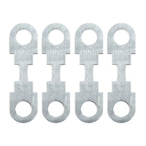 フラット ヒューズ ストリップ 100A フラット ヒューズ ストリップ 金属 シルバートーン 車用 自動車 DC 32V ユニバーサル 4個入り