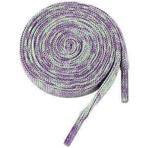 Elerevyo Flat Colorful Shoelaces Gradient Colors Shoe Laces for Boots Sneakers 2 Pairs Light Purple Grey 180cm/70.87"