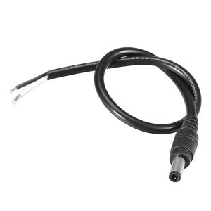 DC�d�� 5.5mm x 2.5mm 10A 18AWG 30 cm���� �o�[�����I�X�v���O�R�l�N�^�s�O�e�[��