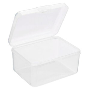 PATIKIL 収納ケース 85x65x45 mm 6個 クリア貯蔵容器 ヒンジ付きのふた プラスチック 長方形ボックス ビーズ アート 工芸用