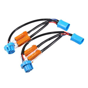 X AUTOHAUX LED�Ԃ̃w�b�h���C�g �L�����o�X�f�R�[�_�G���[�t���[ �x����R�f�R�[�_ �t���b�J�h�~��R�� �u�� 9004/9007 2��
