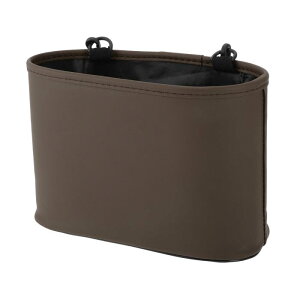 A ABSOPRO 車用ゴミ箱 ポータブル&ハンギング 10.2インチ 長さ 4.3インチ 幅 6.7インチ 高さ ゴミ箱 フォーレザー ブラウン 1個