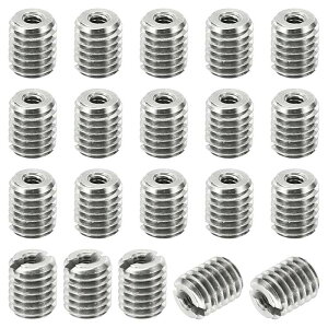 PATIKIL �l�W�A�_�v�^�[ �X���[�u���f���[�V���O�i�b�g 20�� M5x0.8�I�X-M2x0.4���X �C���T�[�g�i�b�g�C�� �l�W�����@ �X�e�����X���t�@�X�i�[ 6 mm