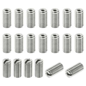 PATIKIL �l�W�A�_�v�^�[ �X���[�u���f���[�V���O�i�b�g 20�� M5x0.8�I�X-M2x0.4���X �C���T�[�g�i�b�g�C�� �l�W�����@ �X�e�����X���t�@�X�i�[ 10 mm