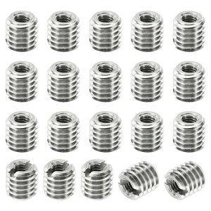 PATIKIL �l�W�A�_�v�^�[ �X���[�u���f���[�V���O�i�b�g 20�� M6x1�I�X-M3x0.5���X �C���T�[�g�i�b�g�C�� �l�W�����@ �X�e�����X���t�@�X�i�[ 6 mm