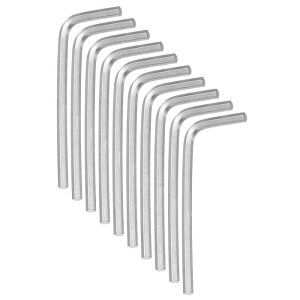 10個セット 六角レンチ 2.5mm ステンレス鋼 L字型 六角メトリック レンチ リペアツール ホーム DIY 自転車 バイク モーターサイクル 修理