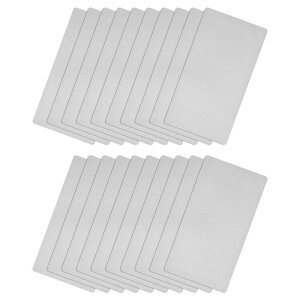 �u�����N���^���J�[�h 85 mm x 50 mm �u���V 201�X�e�����X�|�� DIY���C�U�[�������p 0.4 mm���� �V���o�[�g�[�� 20��
