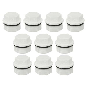 PATIKIL G3/4" 外六角メススレッド PPR パイプフィッティング エンドキャップコネクタープラグ 20個セット ガーデン用散水チューブストッパー 漏れを防止するため 白色