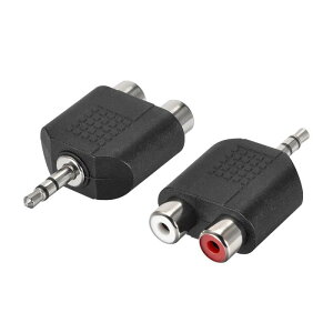 �X�v���b�^ 3.5mm�I�X-2 RCA���X�R�l�N�^ �X�e���I �I�[�f�B�I �r�f�I �P�[�u���A�_�v�^ 2����