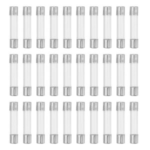 X AUTOHAUX 30個入り2.5A クイックブローグラスチューブヒューズ 250V 6x30mm 0.24x1.18インチ 車用ガラスチューブヒューズ