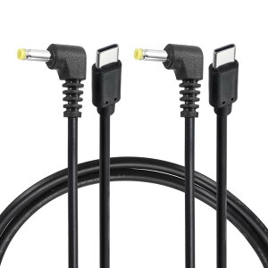 USB C to DC �d���P�[�u�� 20V 3A 60W 4.0x1.7mm 3.2ft USB C to DC �o�P�b�g PD�g���K�[�v���O Ty pe-C �d���R�[�h �}���[�d�P�[�u�� �m�[�g�p�\�R�� ���j�^�[ �Ď��J�����p 2�{�p�b�N