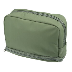 VOCOSTE 化粧ポーチ 防水 トラベルメイクアップバッグ 化粧ブラシオーガナイザーバッグ スキンケア収納袋 女性用 17.5x7x12cm グリーン