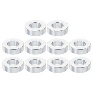PATIKIL M10�A���~�X�y�[�T�[ 10�Z�b�g ���^���X�y�[�T�[�A���~�j�E�� 10.5mm ID x 20mm OD x 6mm L �A���~�X�y�[�T�[�X�N�����[�X�^���h�I�t 3/8 M10�X�N�����[�{���g�p �ی^