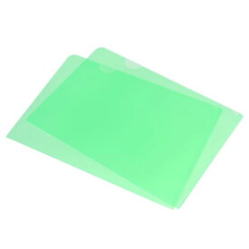 PATIKIL Lタイプフォルダ 24個 A5 プラスチック ファイルプロジェクトポケット クリアペーパードキュメント ジャケットスリーブ オフィス用 グリーン