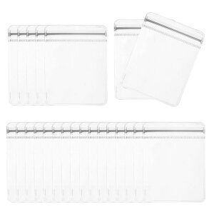 PATIKIL Ύ_̖h~obO 100 PVC  ϐFh~ ۊǃWbp[obO  CO w lbNXȂǍp 7 x 10 cm NA