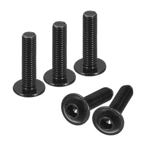 フランジボタン頭ソケットネジ 304ステンレス鋼 ブラック酸化物 ソケットドライブファスナーボルト 全ネジ 機械ネジ 100個 M3x12 mm
