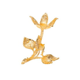 合金水晶玉ディスプレイホルダー 軽量エッグスフィアスタンド 飾り台 金ローズフラワー 家庭用