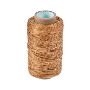 ソウテン ポリエステルワックス糸コード 革用糸 レザークラフト糸 フラットスレッド 250M 150D/1mm 手縫いDIY用 カーキ