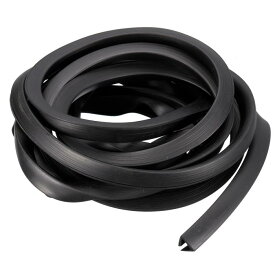 エッジプロテクター Uチャネルエッジ保護カバー エッジ用ゴムパッキン ラバー 3.5 M長さ フラット 9.5-10mmエッジ適用 ブラック