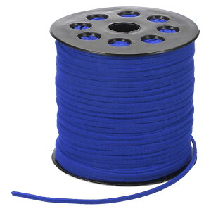 PATIKIL 100ヤード×2.6mmフェイクスエードレザーコード ブレスレットネックレスビーズ作りDIYクラフト用レザーレースストリング ネイビーブルー