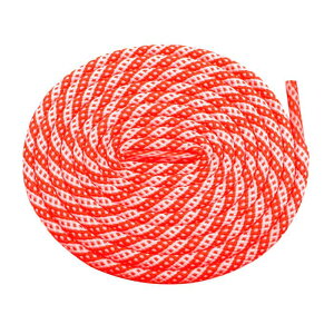 Elerevyo Two-Color Twill Dot Shoelaces, 2 Pairs of Circular Striped Shoelaces for Martin Boots White-Fluorescent Orange 60cm/23.6