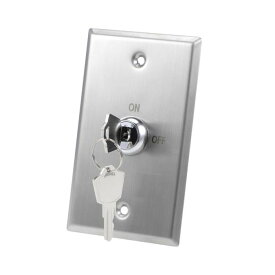 キースイッチ ロック オン/オフ 出口スイッチ 緊急ドアリリース DPST アクセス制御用 パネルマウント 2つの鍵付き