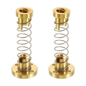2個Tr8x8 T8 POMアンチバックラッシュスプリングロードナット ギャップナット 排除(アクメスレッド ピッチ2mm 4スタート リード8mm)3.5mm穴付きDIY CNC 3Dプリンターパーツ 金