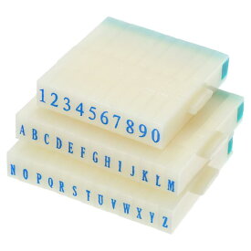 PATIKIL 取り外し可能なナンバーレタースタンプ プラスチック 9+26桁 フォントサイズ6 数字0-9 アルファベットA-Z 組み合わせセット カード スクラップブック 教育用